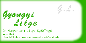 gyongyi lilge business card